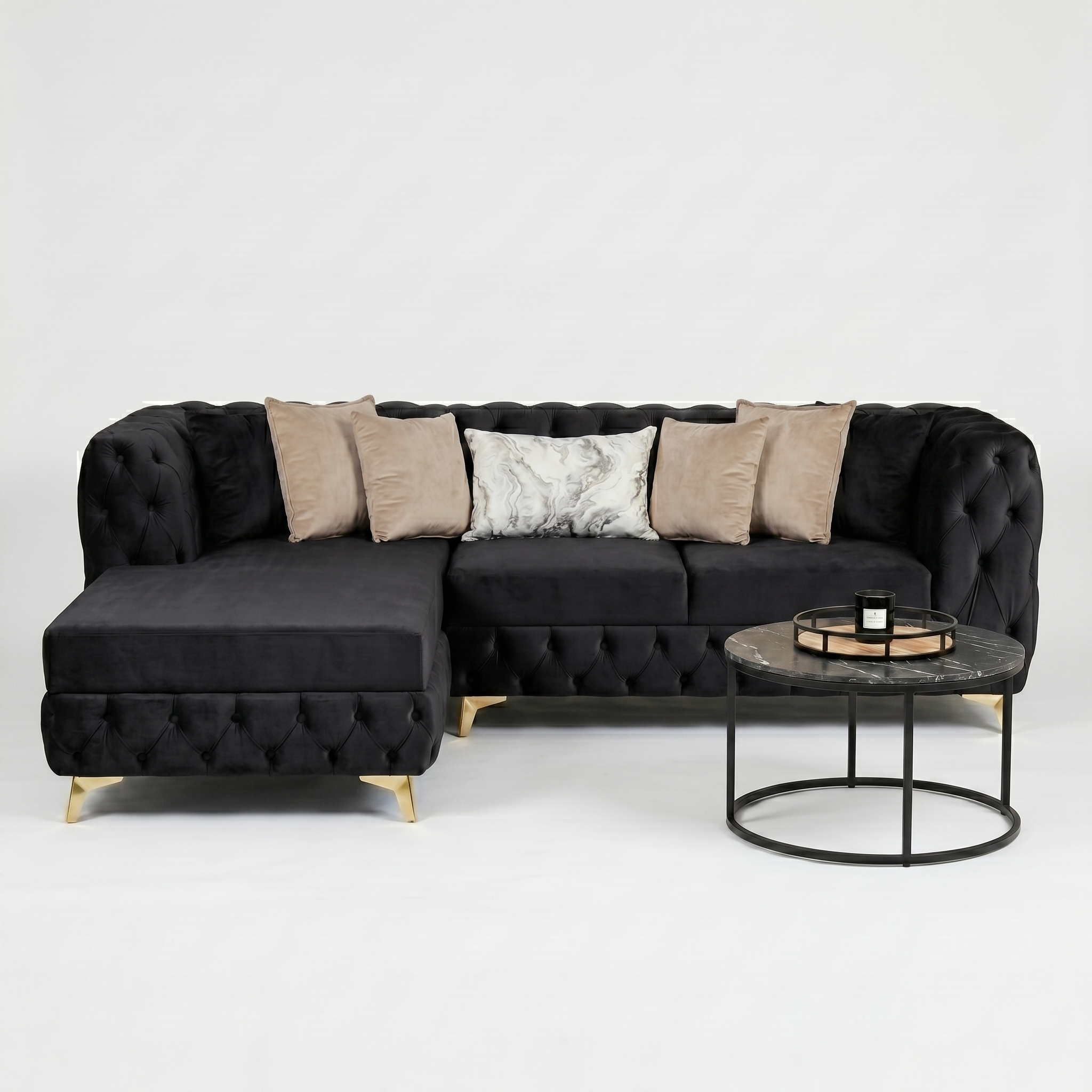 Chesterfield chaise sofa